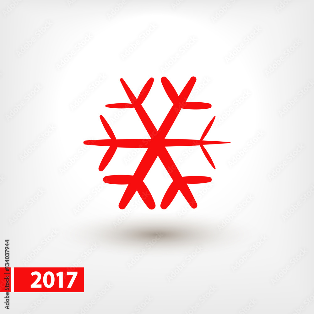 Snowflake icon, vector illustration. Flat design style Snowflake icon, vector illustration. Flat design style