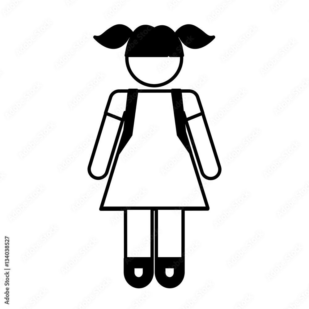 little girl student avatar vector illustration design little girl student avatar vector illustration design