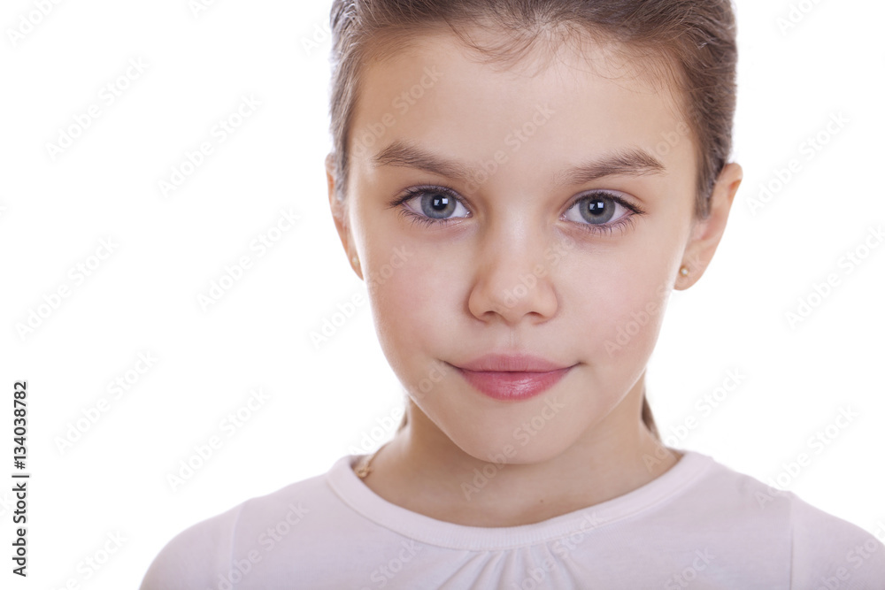 Portrait of a charming little girl smiling at camera Portrait of a charming little girl smiling at camera