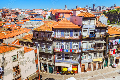 Colorful old traditional buildings of Porto