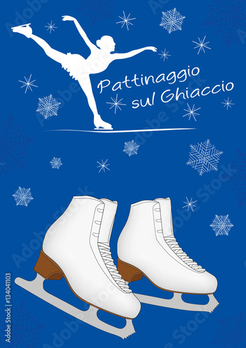 pattinaggio sul ghiaccio palaghiaccio fitto pattini