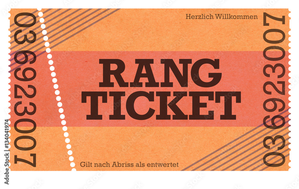 Rang Ticket - Vintage Design / Retro Style / Classic Ticket - Ticket Shop -  Webshop / Online-Shop / Stock Illustration | Adobe Stock