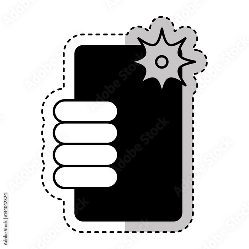 photo selfie with smartphone vector illustration design