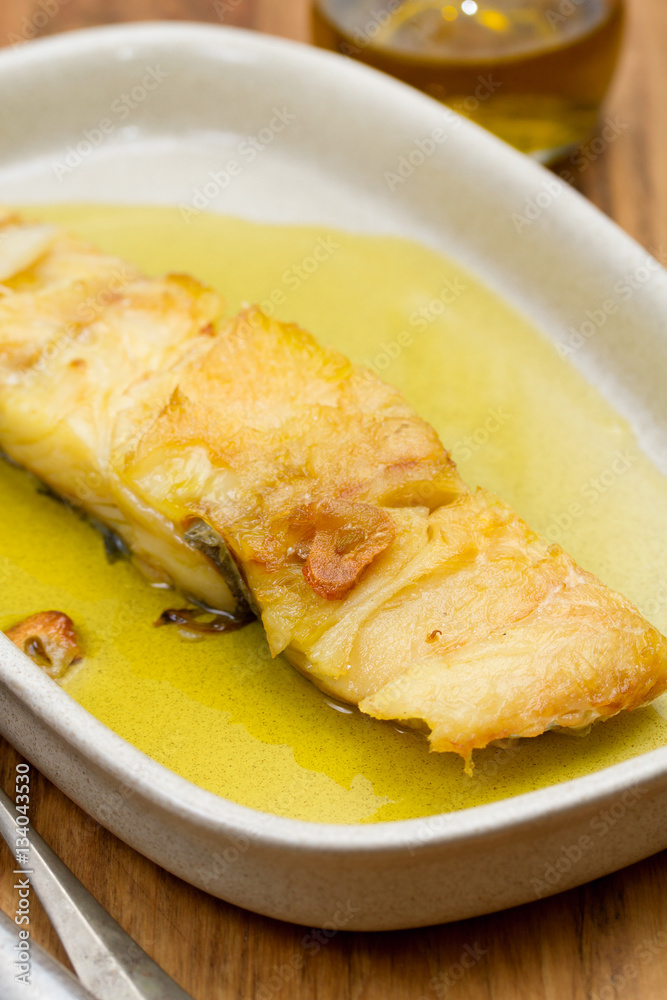 cod fish with garlic and olive oil