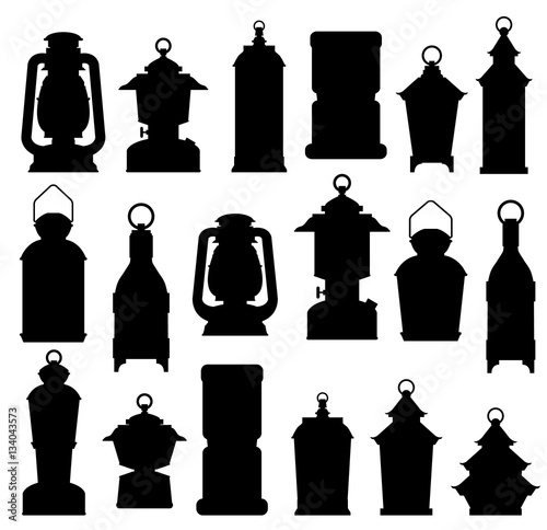 The lantern one  vector graphic of shadow  silhouette  of The lanterns