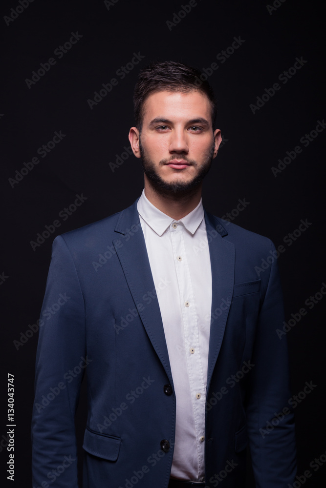 handsome proud good looking man suit looking at camera handsome proud good looking man suit looking at camera