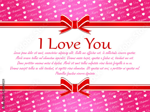 A suitable background for opening your feelings to your lover. A design that weights pink and red.