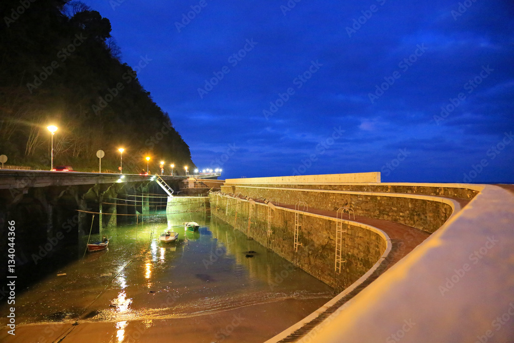 zarautz puerto noche país vasco U84A2849-f17 Stock Photo | Adobe Stock