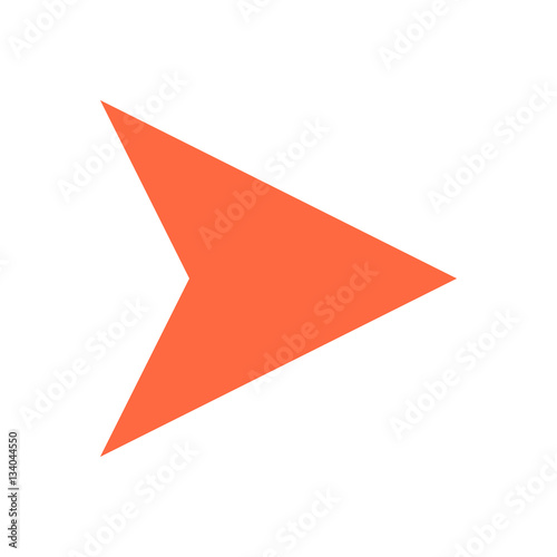 Arrow icon direction button pointer sign flat