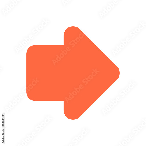 Arrow icon direction button pointer sign flat style