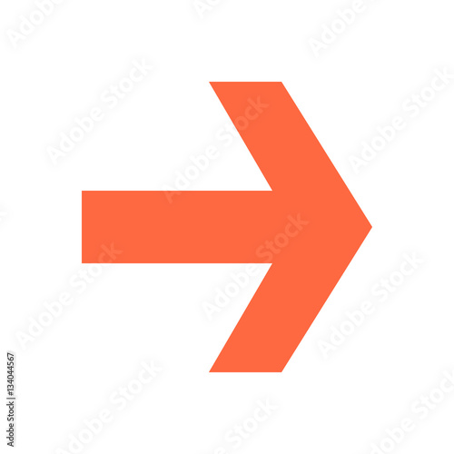 Arrow icon direction button pointer sign flat