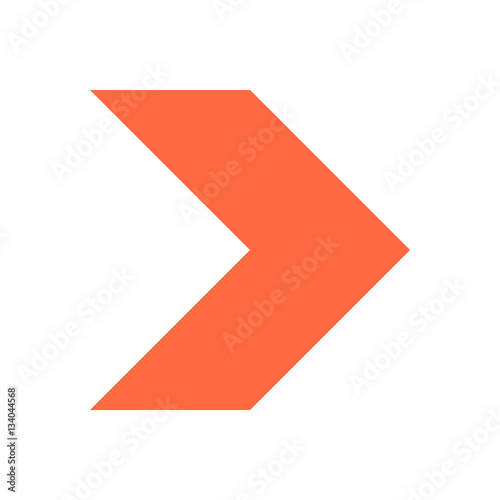 Arrow icon direction button pointer sign flat