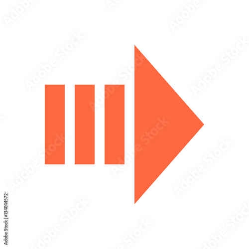 Arrow icon direction button pointer sign flat style