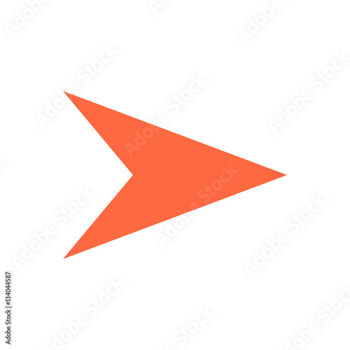 Arrow icon direction button pointer sign flat style