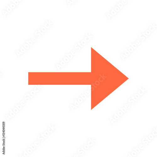 Arrow icon direction button pointer sign flat style