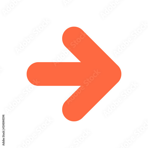 Arrow icon direction button pointer sign flat style