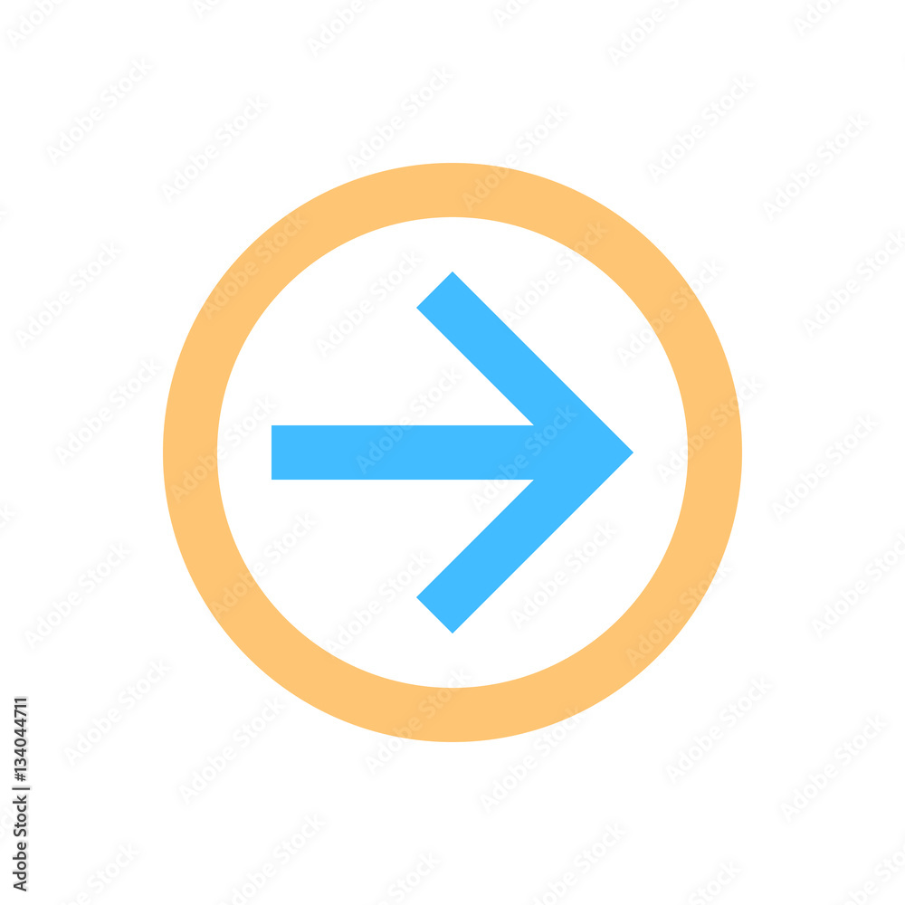 Arrow sign direction icon circle button flat style Arrow sign direction icon circle button flat style