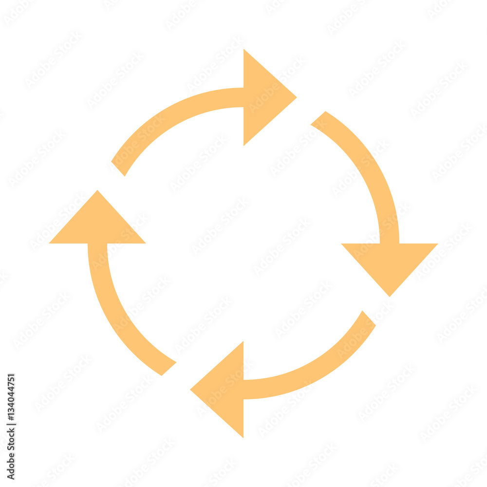Arrow sign rotation icon reload button refresh symbol flat style Arrow sign rotation icon reload button refresh symbol flat style