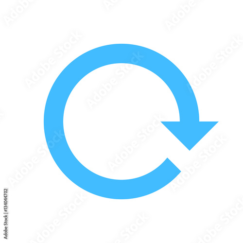 Arrow sign rotation icon reload button refresh symbol flat style