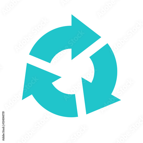 Arrow sign rotation icon reload button refresh symbol flat style