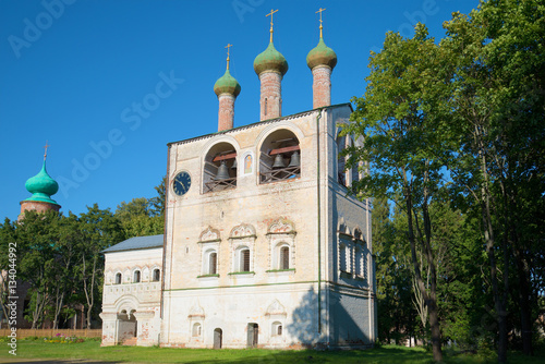 Belfry of the Borisoglebsky Rostovskiy Monastery in the August afternoon. Yaroslavl region, Russia photo