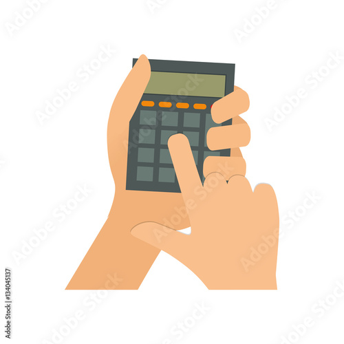 Calculator math device icon vector illustration graphic design