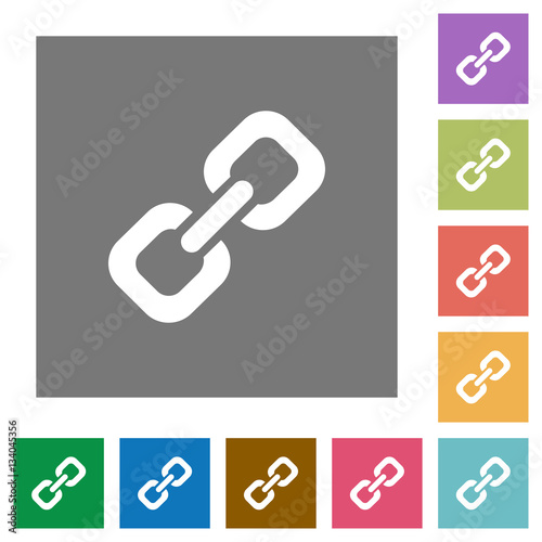 Link square flat icons
