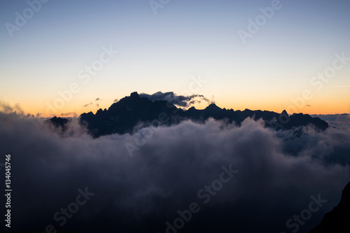 Picos de europa. Sea of clouds the best mountains in the World. 