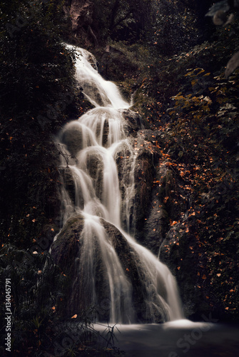 Fall waterfall in the paradise