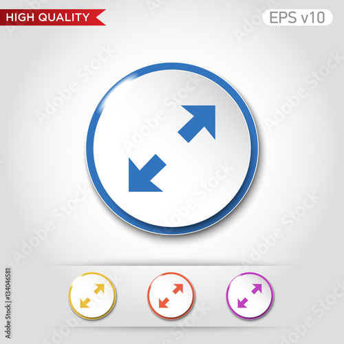 Free Download Colored icon or button of arrows symbol with background - GFXLoad