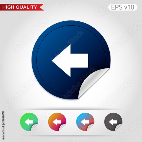 Colored icon or button of left arrow symbol with background Free Download Colored icon or button of left arrow symbol with background - GFXLoad