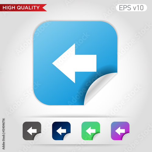 Colored icon or button of left arrow symbol with background Free Download Colored icon or button of left arrow symbol with background - GFXLoad