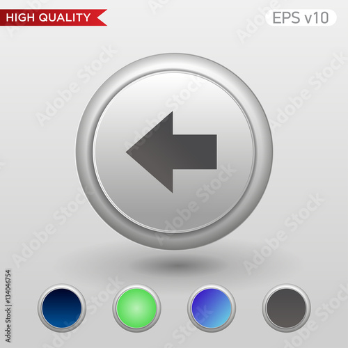 Colored icon or button of left arrow symbol with background Free Download Colored icon or button of left arrow symbol with background - GFXLoad