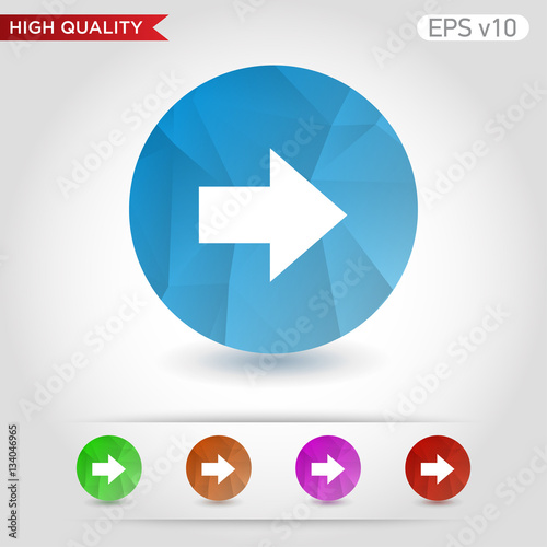 Free Download Colored icon or button of right arrow symbol with background - GFXLoad