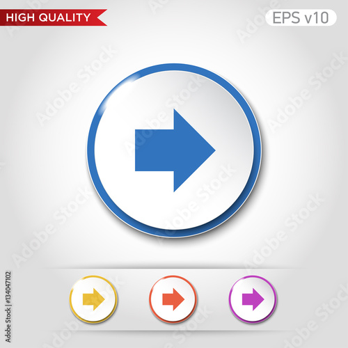 Colored icon or button of right arrow symbol with background Free Download Colored icon or button of right arrow symbol with background - GFXLoad