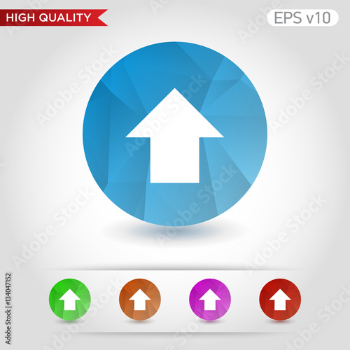 Free Download Colored icon or button of up arrow symbol with background - GFXLoad