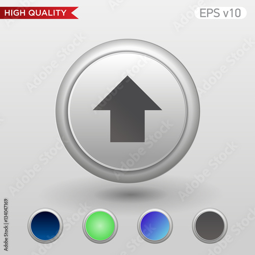 Free Download Colored icon or button of up arrow symbol with background - GFXLoad