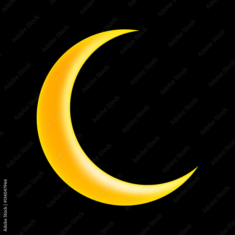 crescent moon vector symbol icon design. crescent moon vector symbol icon design.