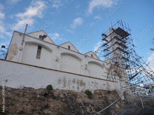 church in Kyrenia in cyprus under reconstruction photo