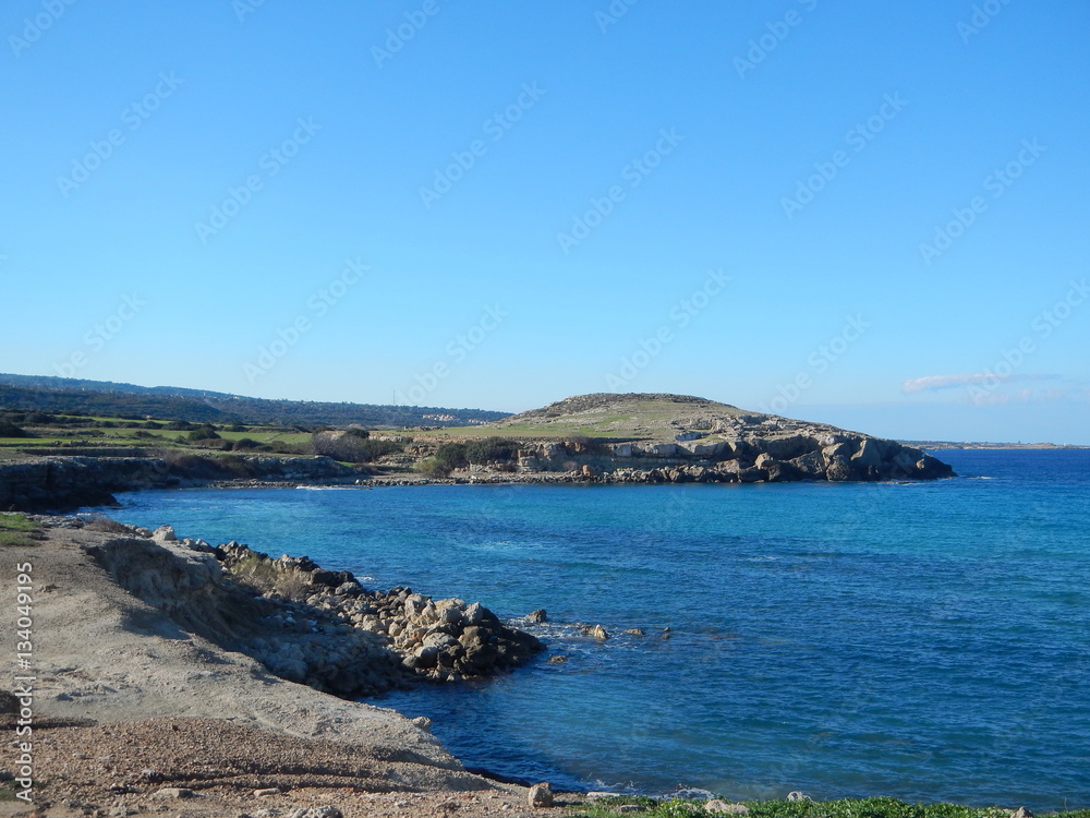 beaurifull rugged rocky coast of karpasia peninsula