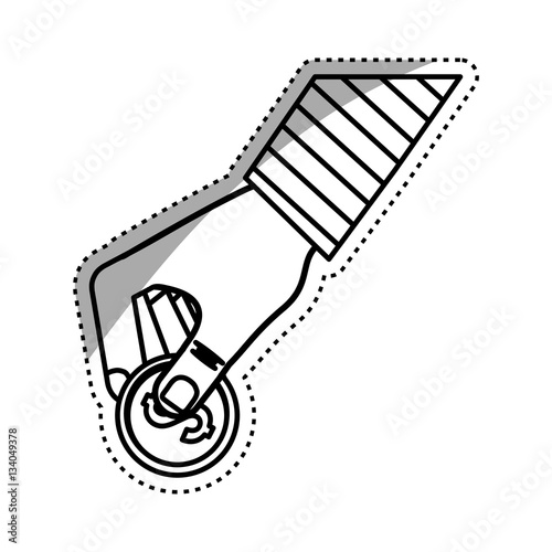 Hand with coin icon vector illustration graphic design