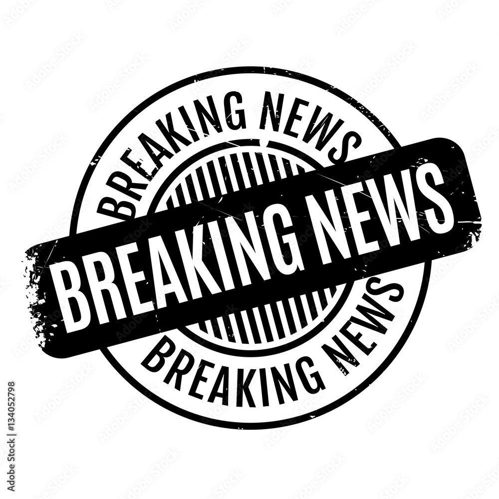 Breaking News rubber stamp Breaking News rubber stamp