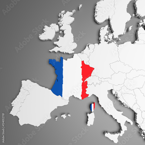 3D France map