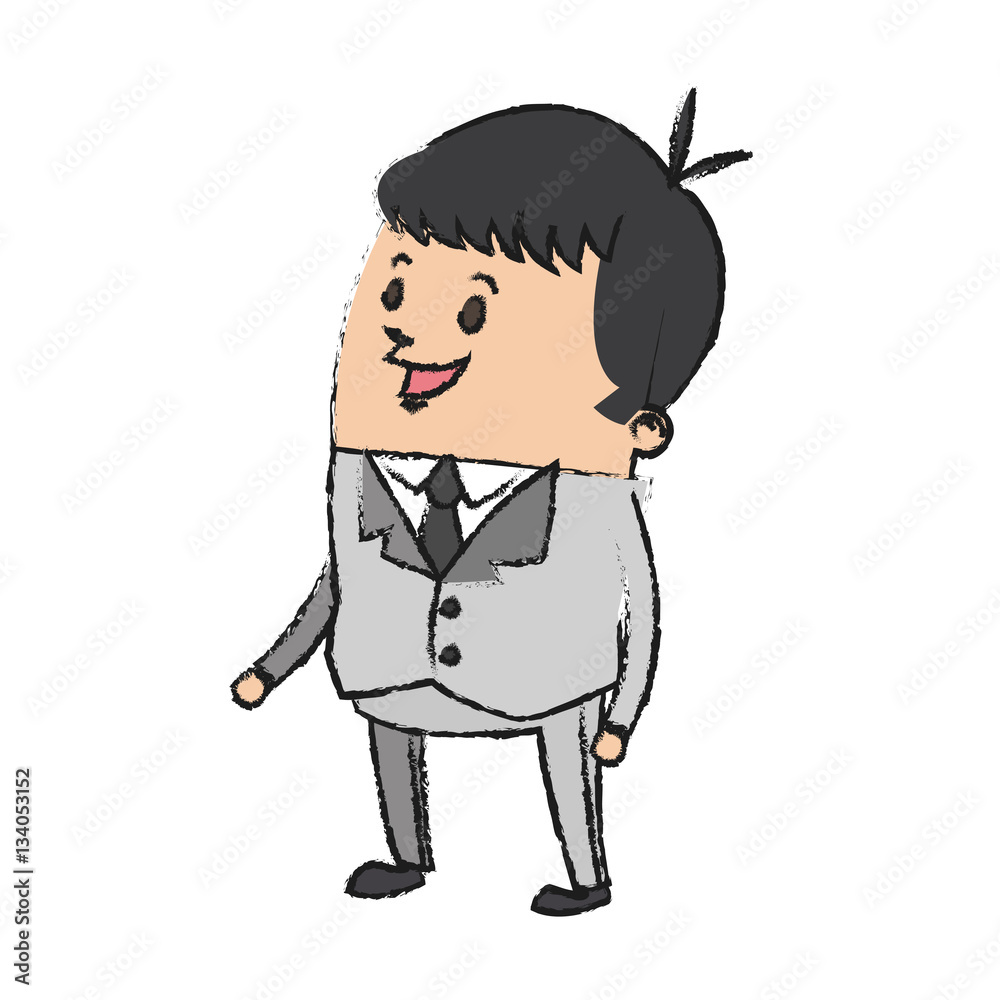 happy businessman cartoon icon over white background. colorful design. vector illustration happy businessman cartoon icon over white background. colorful design. vector illustration