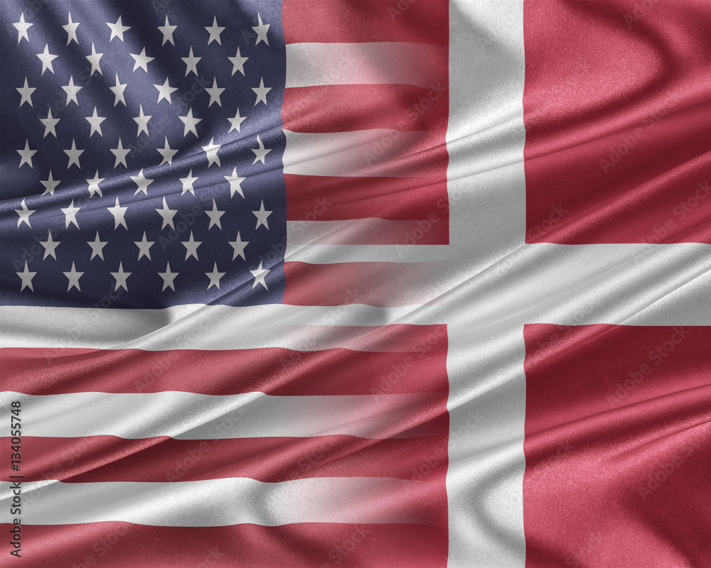 Obraz premium USA and Denmark.