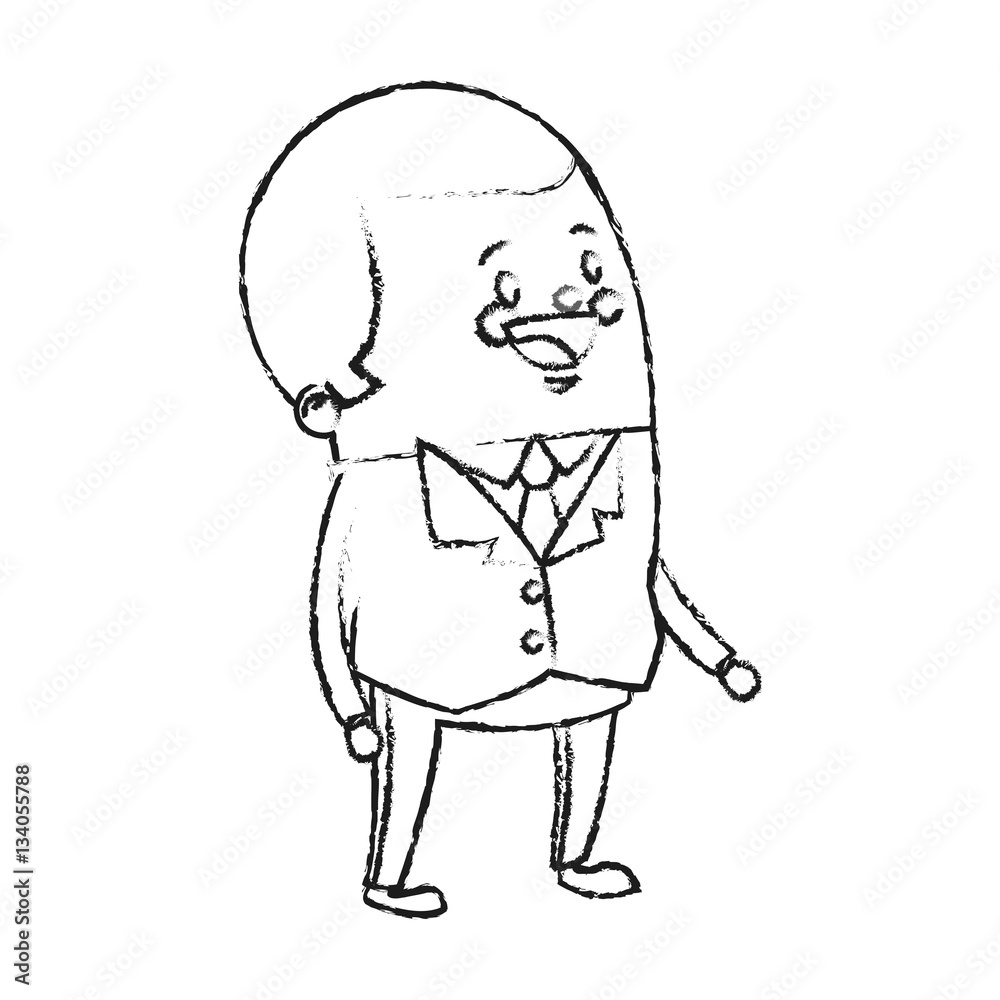 happy businessman cartoon icon over white background. vector illustration happy businessman cartoon icon over white background. vector illustration