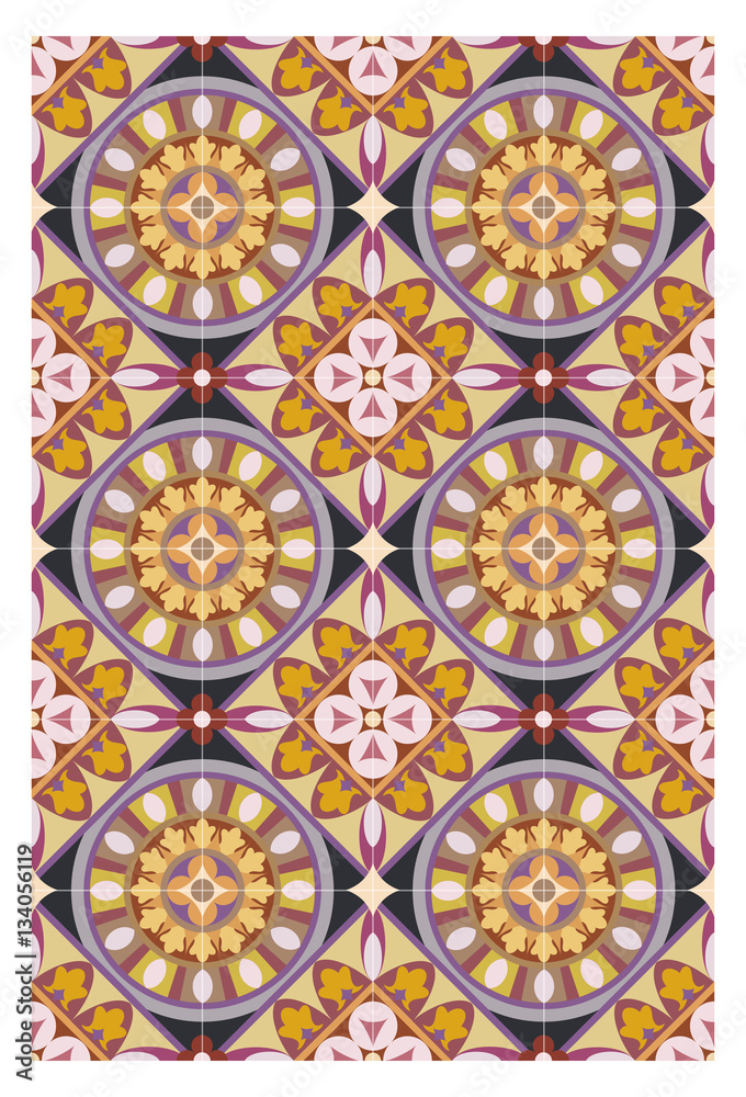 Stylish baroque patterns for tiles background Stylish baroque patterns for tiles background