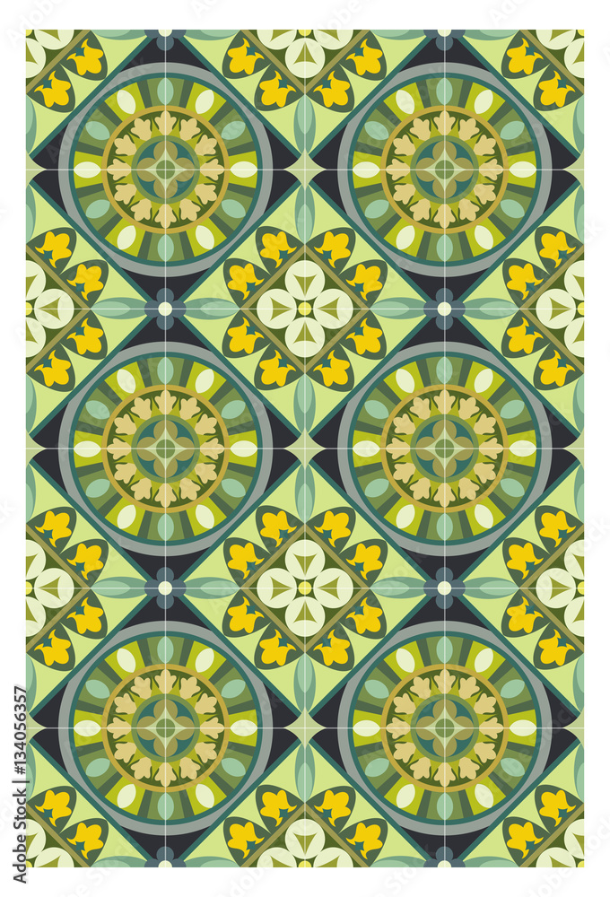 Stylish baroque patterns for tiles background