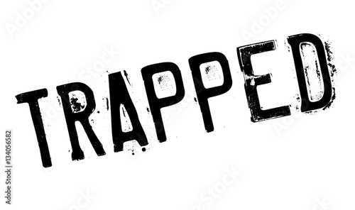 Trapped rubber stamp. Grunge design with dust scratches. Effects can be easily removed for a clean, crisp look. Color is easily changed.