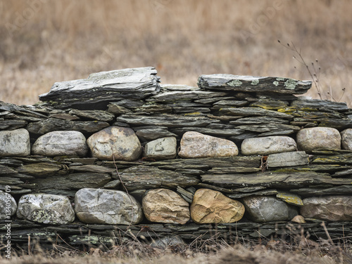 Quadro su tela Old Layered Stone Wall